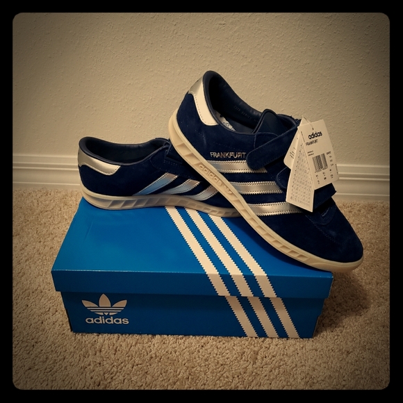 adidas gazelle silver green womens Boots MaterialFrankfurt White Grey Horsehide German Trainer 7.5